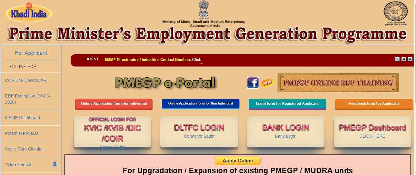 Prime Minister’s Employment Generation Programme (PMEGP)