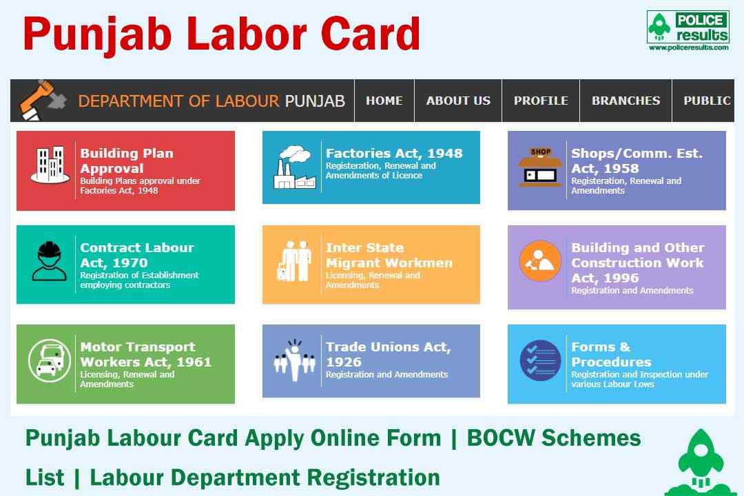 Punjab Labour Card Registration Online