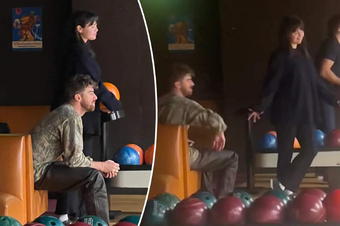 Selena Gomez sighted on a bowling date