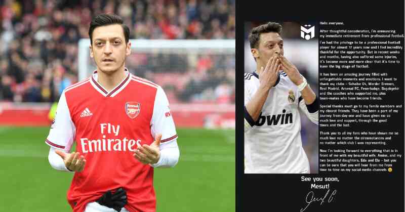 Is Mesut Ozil retired from football?