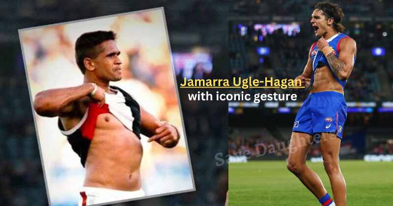 Jamarra Ugle-Hagan responds to racist slur with an iconic gesture